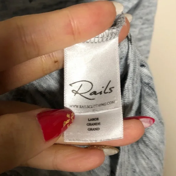 Rails linen blend Star tee size L - Picture 6 of 8